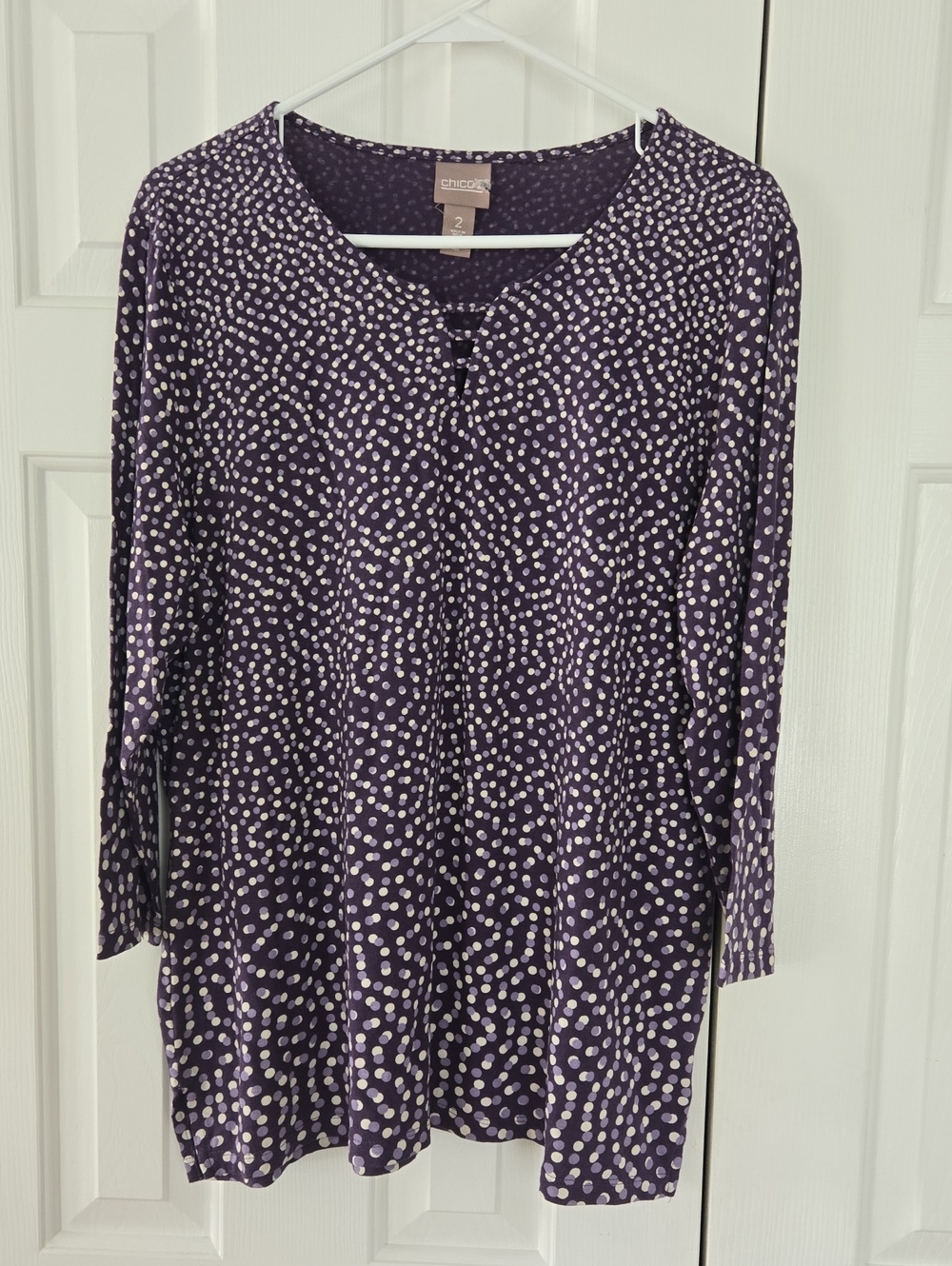 EUC-- Purple Polka Dot Top